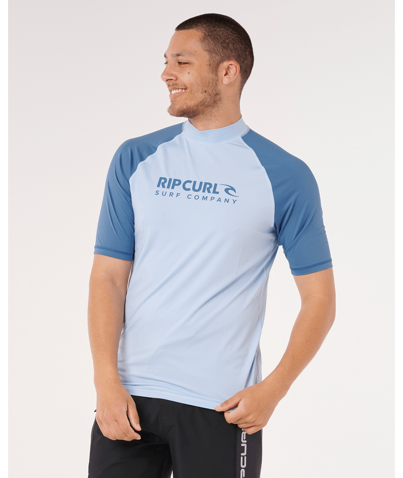 RIP CURL SHOCK UPF S/S - BLUE WIND