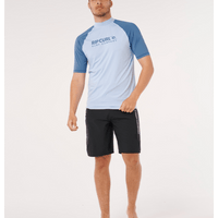 RIP CURL SHOCK UPF S/S - BLUE WIND