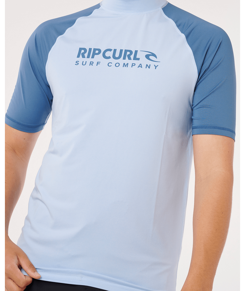 RIP CURL SHOCK UPF S/S - BLUE WIND