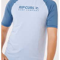 RIP CURL SHOCK UPF S/S - BLUE WIND