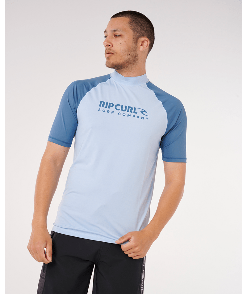 RIP CURL SHOCK UPF S/S - BLUE WIND