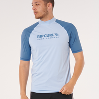 RIP CURL SHOCK UPF S/S - BLUE WIND