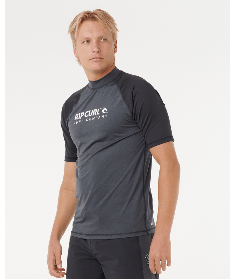 RIP CURL SHOCK UPF S/S - BLACK MARLE
