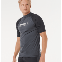 RIP CURL SHOCK UPF S/S - BLACK MARLE