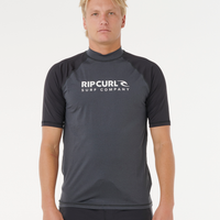 RIP CURL SHOCK UPF S/S - BLACK MARLE