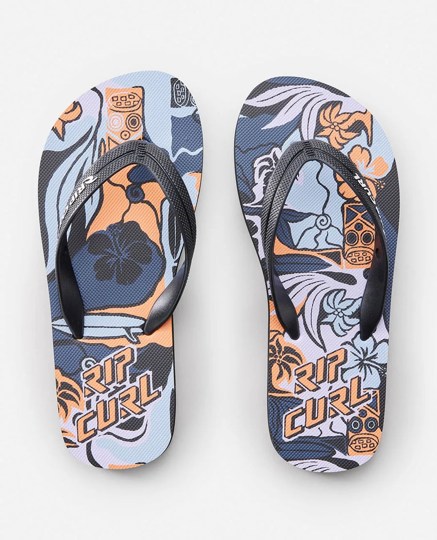 RIP CURL BOYS SHRED BLOOM OPEN TOE - BLUE