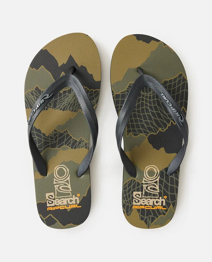 RIP CURL MENS SEARCH BLOOM OPEN TOE - BLACK/OLIVE