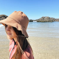 SALTY SHADOWS KIDS BUCKET HAT - BROWN Size: 2-5 year