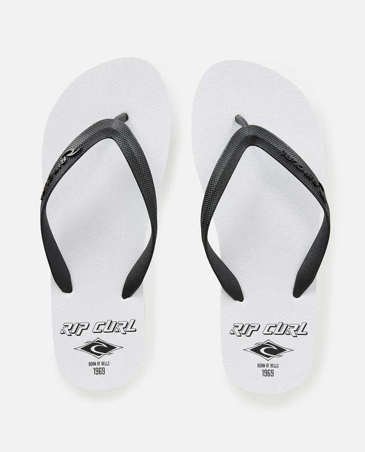 RIP CURL MENS ICONS OF SURF BLOOM OPEN TOE - WHITE