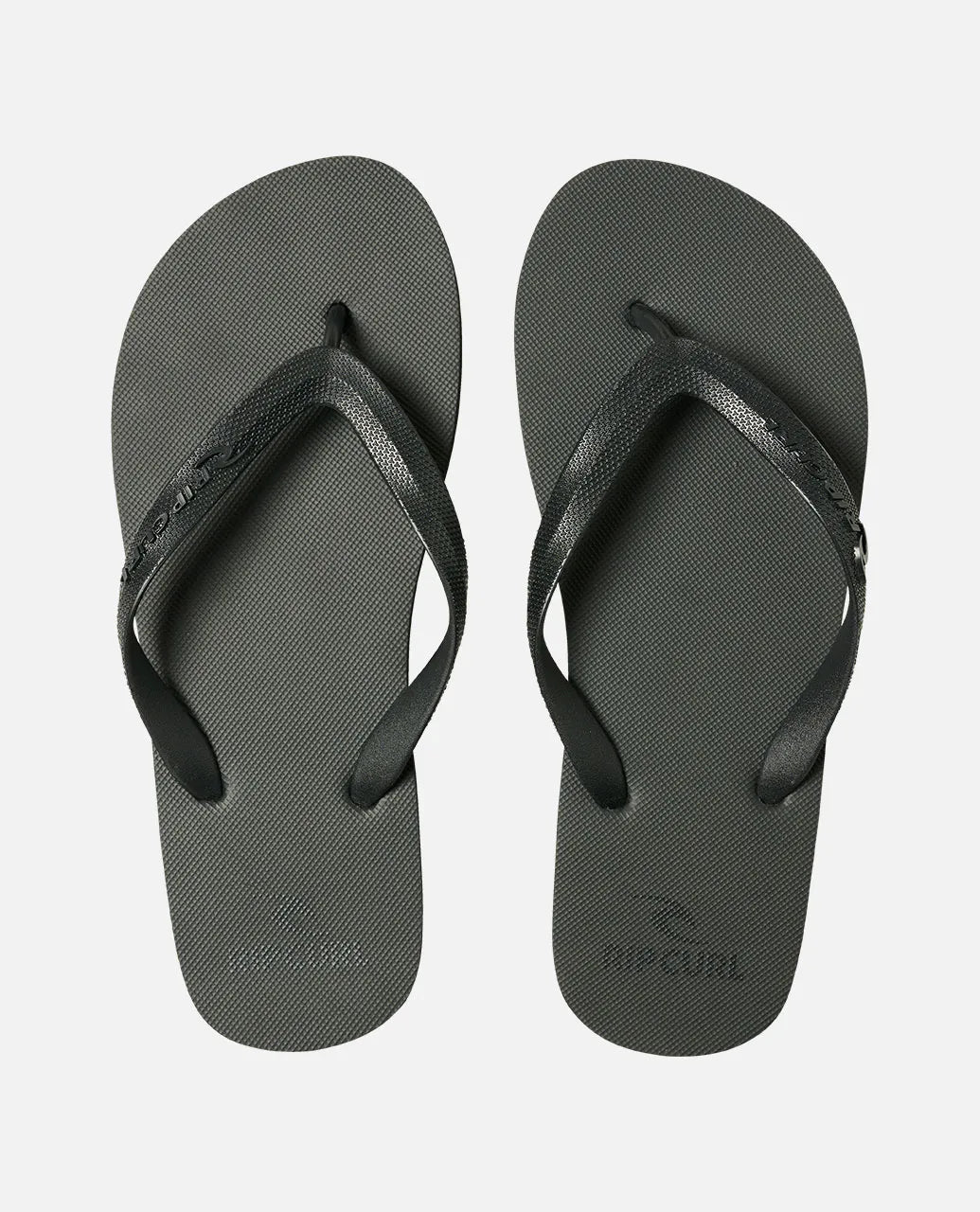 RIP CURL BRAND LOGO BLOOM OPEN TOE SANDALS - BLACK