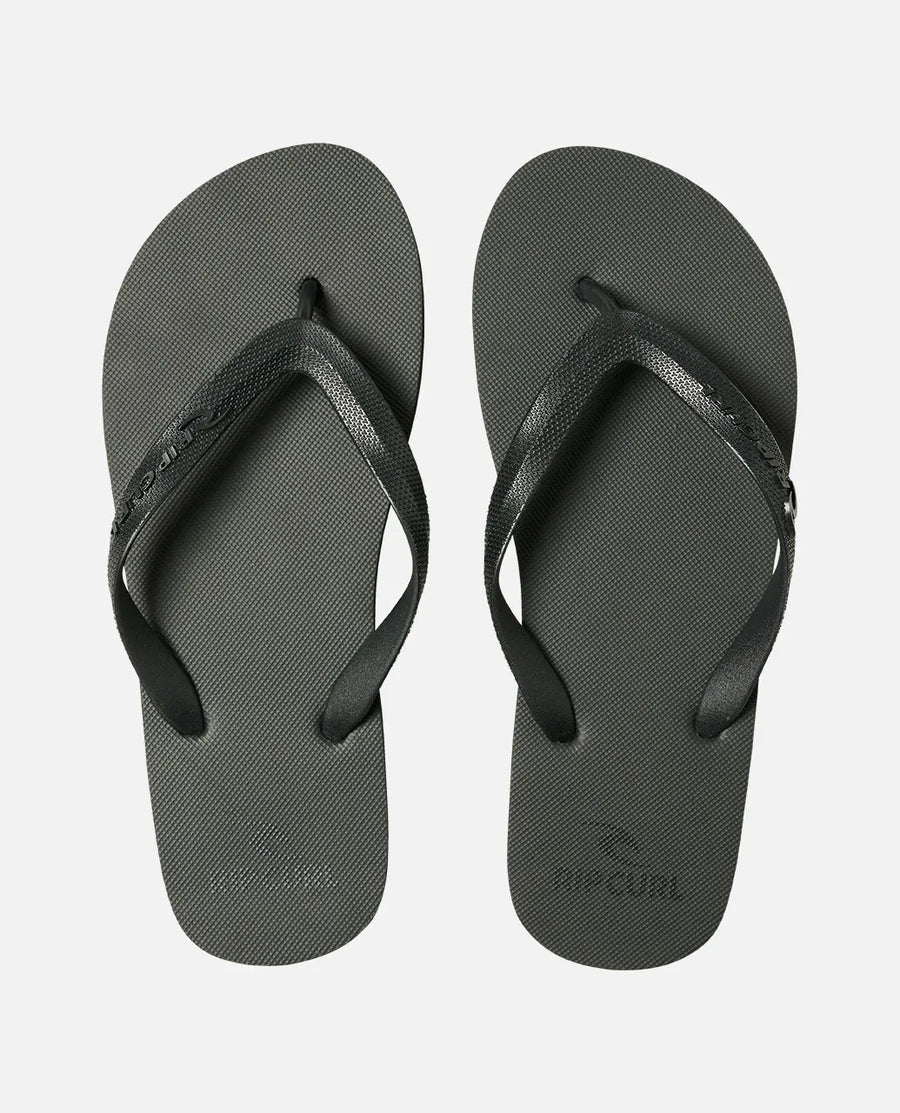 RIP CURL BRAND LOGO BLOOM OPEN TOE - BLACK