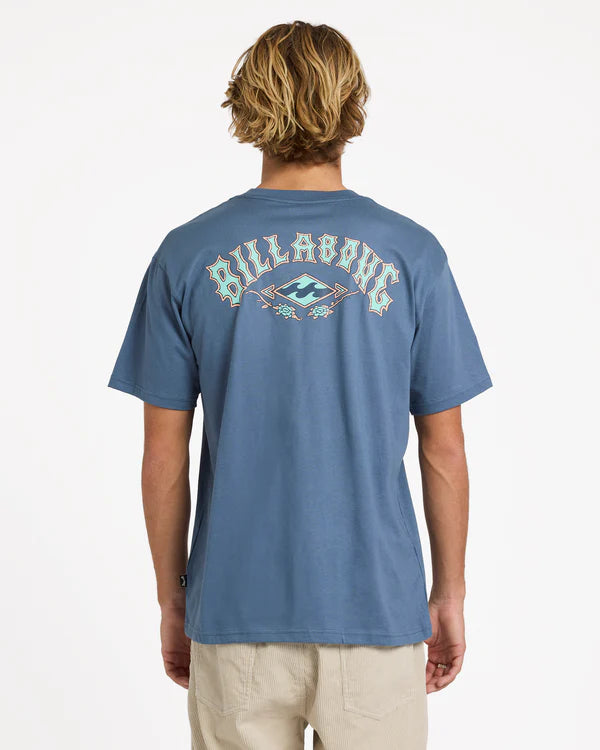 BILLABONG ROSE ARCH REGULAR SHORT SLEEVE - STEEL BLUE