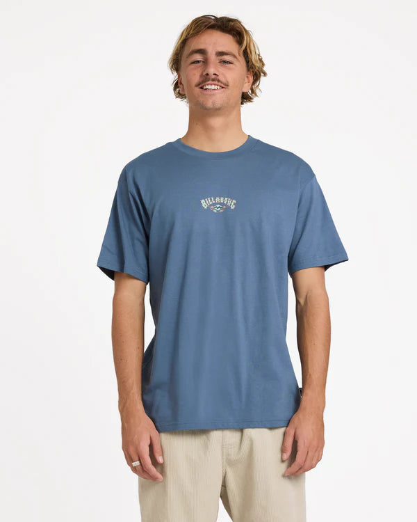 BILLABONG ROSE ARCH REGULAR SHORT SLEEVE - STEEL BLUE