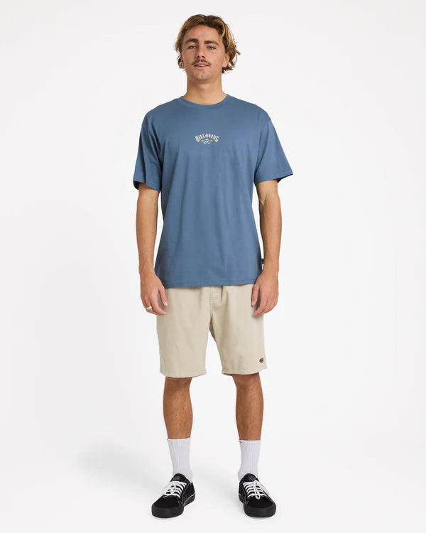 BILLABONG ROSE ARCH REGULAR SHORT SLEEVE - STEEL BLUE