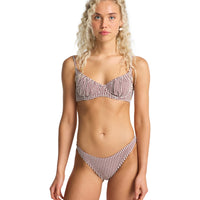 BILLABONG MINI WAVE CHECK CHAR UNDERWIRE - RED DAHLIA