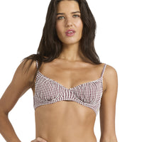 BILLABONG MINI WAVE CHECK CHAR UNDERWIRE - RED DAHLIA
