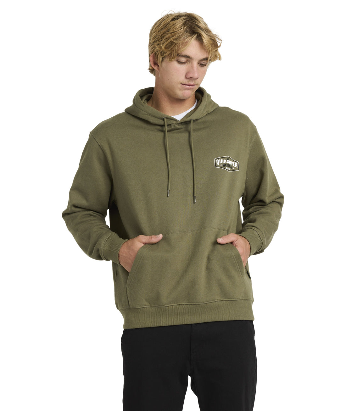 QUIKSILVER HOOK PULLOVER HOODIE - OLIVE