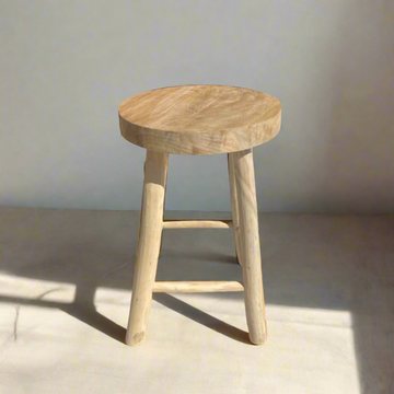 Medium Cabana Rustic Teak Stool 55cm