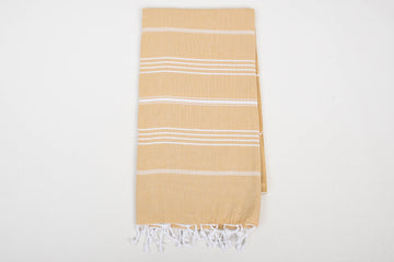 Handwoven Turkish Cotton Mustard / Beach Towel