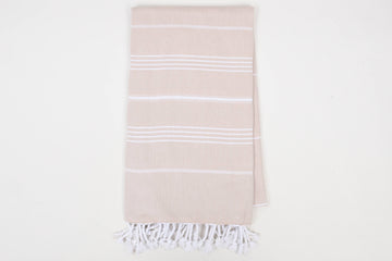 Handwoven Turkish Cotton  Beige / Beach Towel
