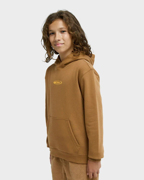 QUIKSILVER QUIK GLOBE HOODIE YOUTH - TABACCO BROWN