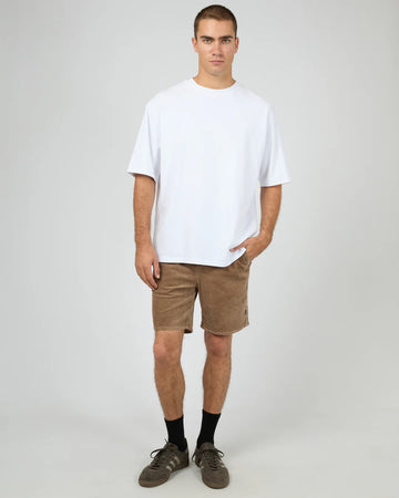 SILENT THEORY MENS CORD SHORT - TAUPE