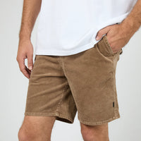 SILENT THEORY MENS CORD SHORT - TAUPE