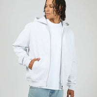 SILENT THEORY BOX ZIP HOODIE - GREY MARBLE