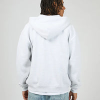 SILENT THEORY BOX ZIP HOODIE - GREY MARBLE