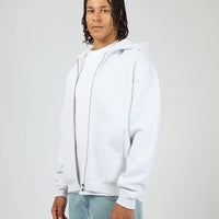 SILENT THEORY BOX ZIP HOODIE - GREY MARBLE