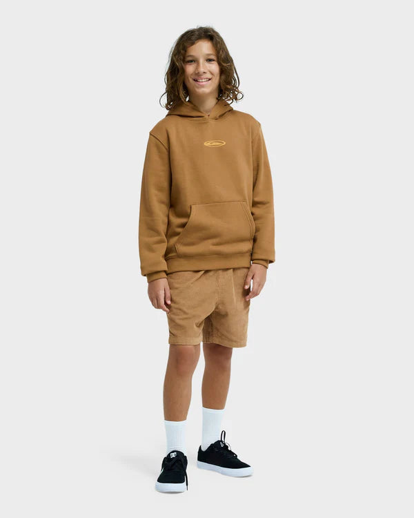 QUIKSILVER QUIK GLOBE HOODIE YOUTH - TABACCO BROWN