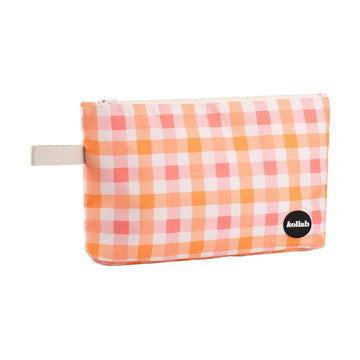 KOLLAB Wet Bag Watermelon Peach Check