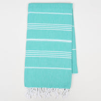 Handwoven Turkish Cotton Blue / Beach Towel