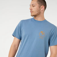 RIP CURL MOD CALI TWO PALMS TEE - BLUEFIN