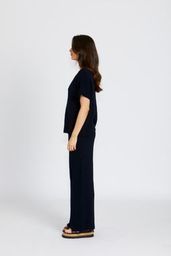 FLORENCE BOHEMIA BONNIE KNIT TOP - NAVY