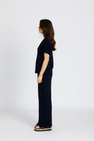 FLORENCE BOHEMIA BONNIE KNIT TOP - NAVY