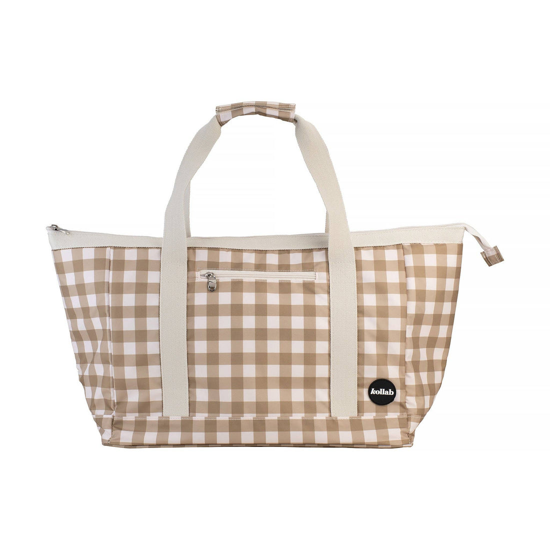 KOLLAB Tote Bag Olive Check