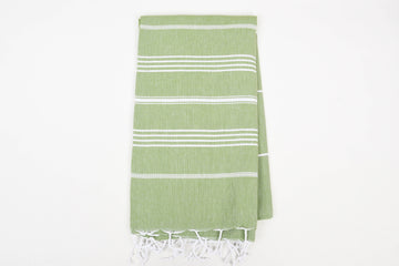 Handwoven Turkish Cotton Army Green / Beach Towel