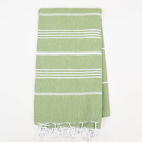 Handwoven Turkish Cotton  Mint / Beach Towel