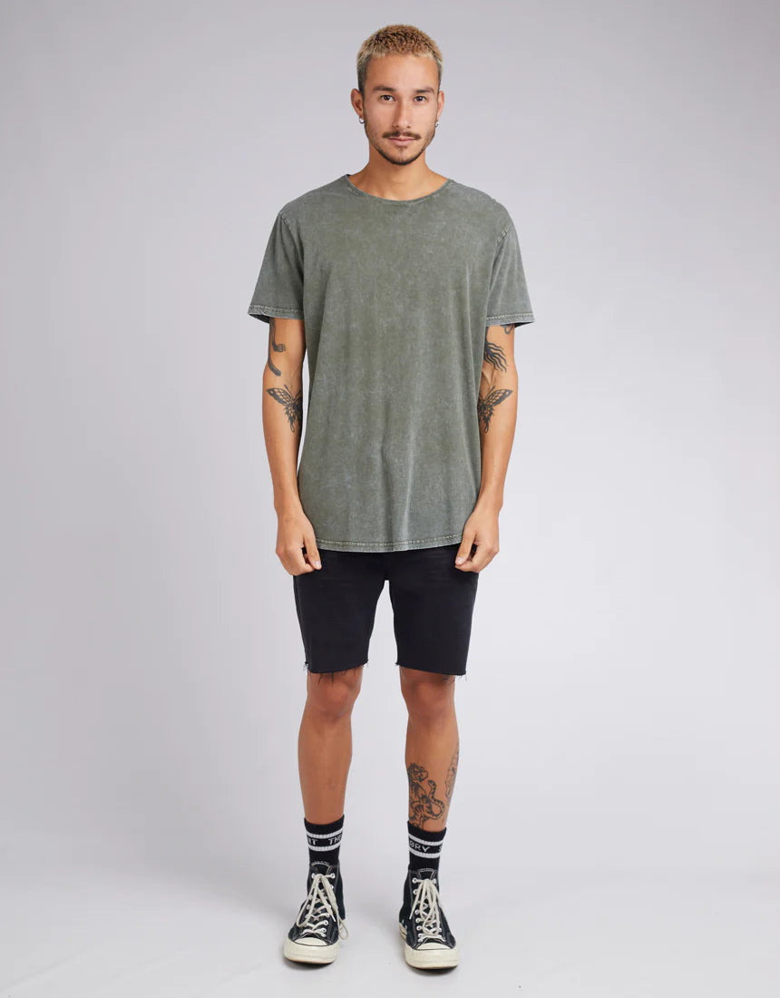 SILENT THEORY ACID PIQUE TEE - KHAKI