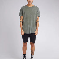 SILENT THEORY ACID PIQUE TEE - KHAKI