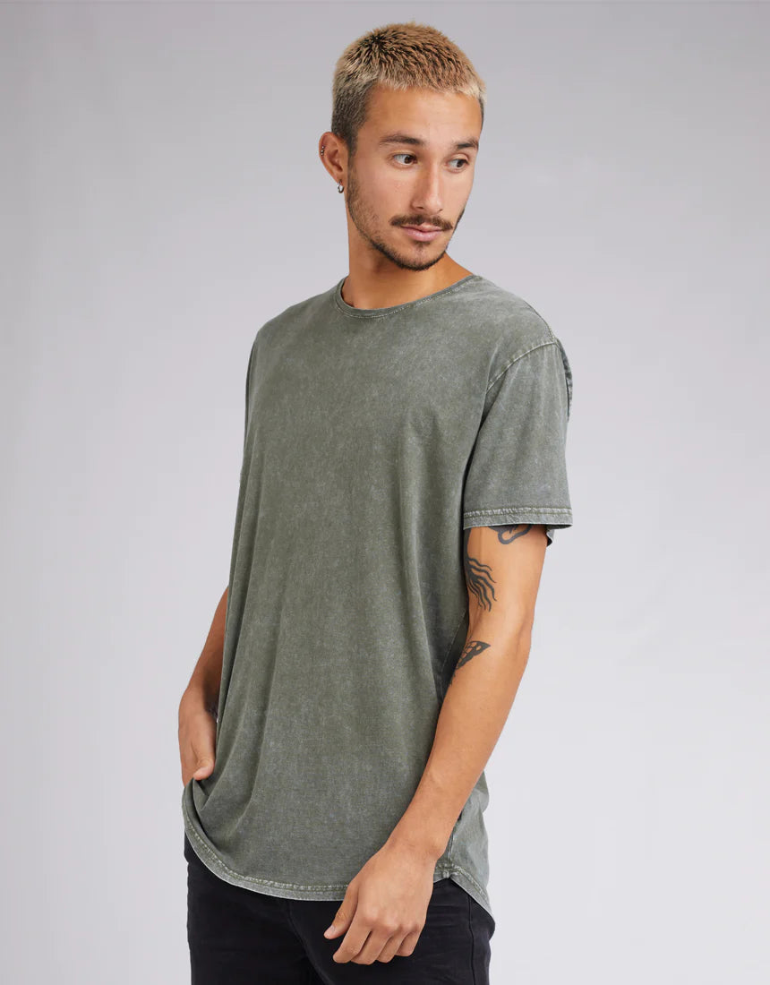 SILENT THEORY ACID PIQUE TEE - KHAKI