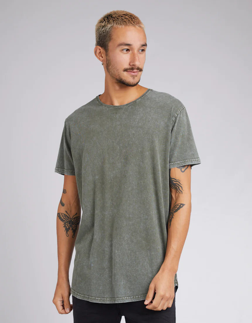 SILENT THEORY ACID PIQUE TEE - KHAKI