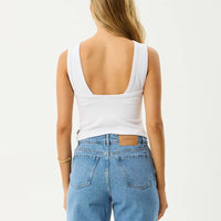 AFENDS CHARLIE RIB SINGLET - WHITE