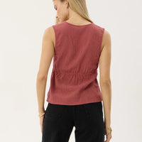 AFENDS DAHLIA - SHORT SLEEVE TOP - INDY ROSE CHECK
