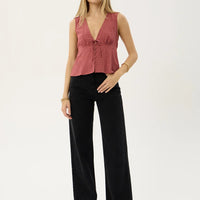 AFENDS DAHLIA - SHORT SLEEVE TOP - INDY ROSE CHECK