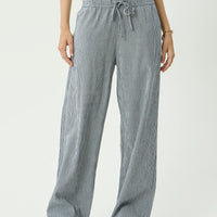 AFENDS HARRIET WIDE LEG PANT - INDY NAVY CHECK