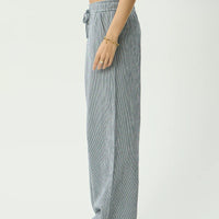 AFENDS HARRIET WIDE LEG PANT - INDY NAVY CHECK
