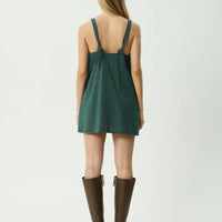 AFENDS INKA SEERSUCKER MINI DRESS - REVERB PINE CHECK