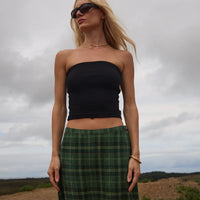 AFENDS JAMIE RIB TUBE TOP - BLACK